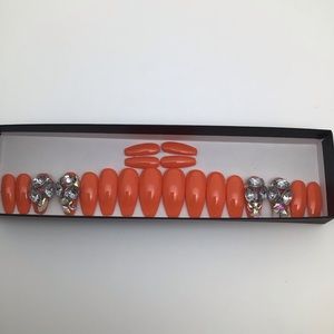 Gel Press On Nails with Bling